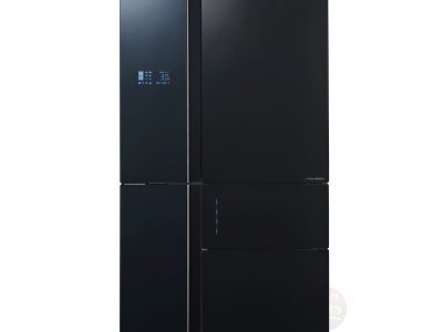 מקרר 5 דלתות מקפיא תחתון 661 ליטר נטו Sharp SJ-9731-BL עם התקן שבת מובנה - גימור זכוכית שחורה