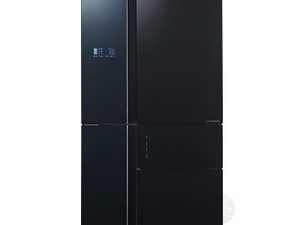 מקרר 5 דלתות מקפיא תחתון 661 ליטר נטו Sharp SJ-9731-BL עם התקן שבת מובנה - גימור זכוכית שחורה