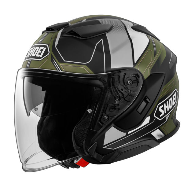 קסדת 3/4 לאופנוע שואי 3 SHOEI J-CRUISE Whizzy TC-11 צבע שחור\ירוק 
