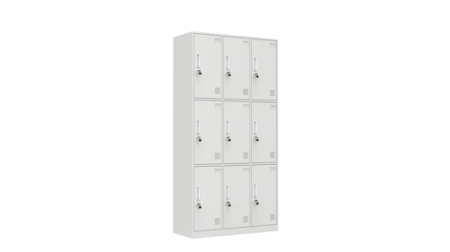 לוקר מתכת 9 תאים לאחסון אישי 90x39x180