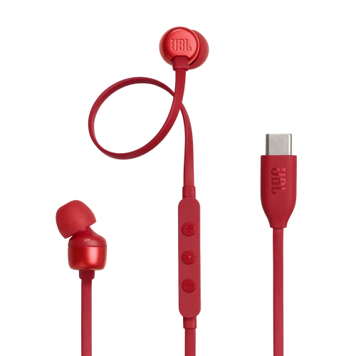 אוזניות IN EAR JBL TUNE 310C - TYPE C אדום