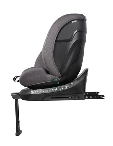 כיסא בטיחות ובוסטר מסתובב I-ELITE 360º מלידה ועד גיל 8 בתקן i-Size עם ריפוד מלאנג' מנדף זיעה - אפור