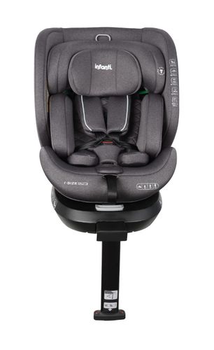 כיסא בטיחות ובוסטר מסתובב I-ELITE 360º מלידה ועד גיל 8 בתקן i-Size עם ריפוד מלאנג' מנדף זיעה - אפור