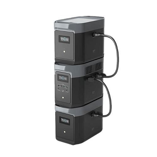 קיט תחנת כח ניידת ECOFLOW DELTA2MAX + סט 2 תאי הרחבה