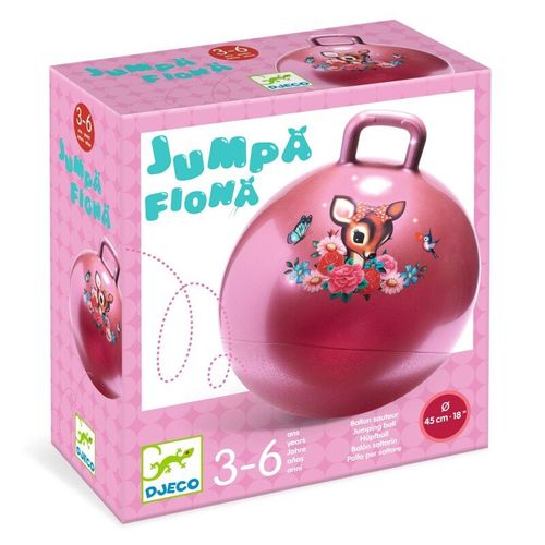 כדור קפיצה ורוד עם איור במבי דגם פיונה של ג'קו (Djeco)