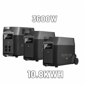 קיט תחנת כח ניידת ECOFLOW DELTA3600PRO + סט 2 תאי הרחבה