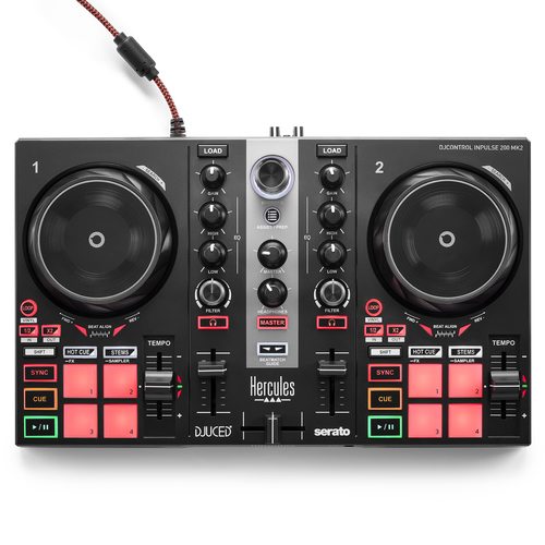 הקונטרולר המשתלם ביותר Hercules Dj | INPULSE 200 MKII כולל תוכנה וקורס יסודות דיג'יי 