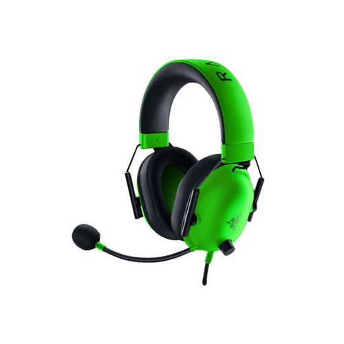 אוזניות גיימינג חוטיות דגם BLACKSHARK V2 X RAZER בצבע ירוק