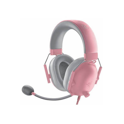 אוזניות גיימינג חוטיות דגם BLACKSHARK V2 X RAZER בצבע ורוד