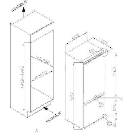 מקרר ‏מקפיא תחתון Teka RBF78780 תקה