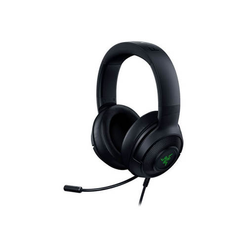 אוזניות גיימינג חוטיות עם תאורת RGB דגם KRAKEN V3 X RAZER בצבע שחור