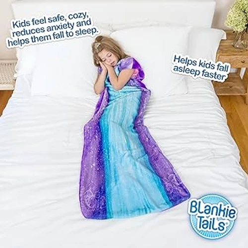 שמיכת בת הים Blankie Tails - נסיכה חד קרן