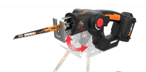 מסור אנכי / חרב נטען  20V מקצועי  משולב [גוף בלבד]  Worx WX550.9