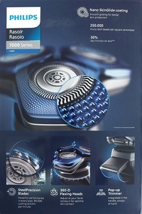 מכונת גילוח Philips Norelco series 7000 Wet & Dry S7887/55 פיליפס עם מתקן שטיפה