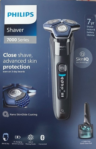 מכונת גילוח Philips Norelco series 7000 Wet & Dry S7887/55 פיליפס עם מתקן שטיפה