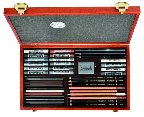 ערכת רישום יקרתית בקופסת עץ  8895 ART SET