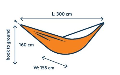 ערסל קומפקטי Compact Hammock Turquoise