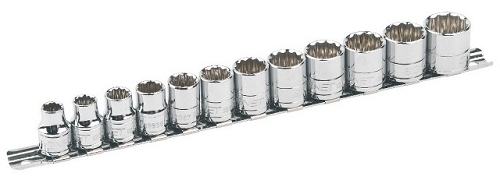 סט בוקסות 12 צלעות 12 חלקים ממ הינע 3/8 פס מתכת SIGNET 012392