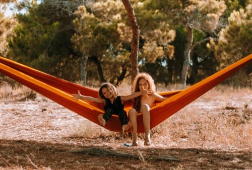 ערסל זוגי Original MoonHammock Aqua-Dark Grey
