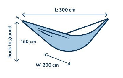 ערסל זוגי Original MoonHammock Aqua-Dark Grey