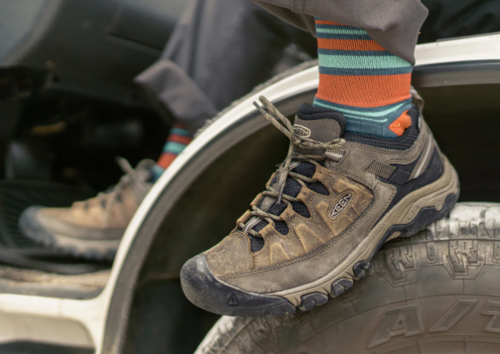 נעלי טיולים נמוכות אטומות למים KM Targhee lll אפור/חום - KEEN