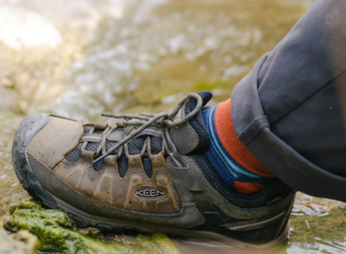 נעלי טיולים נמוכות אטומות למים KM Targhee lll אפור/חום - KEEN