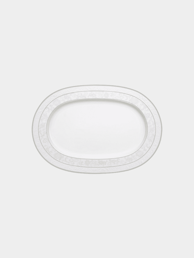פלטה אובלית Gray Pearl
