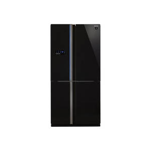 מקרר 4 דלתות 610 ליטר דגם SJR8911 SHARP בצבע זכוכית שחורה