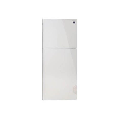 מקרר מקפיא עליון 600 ליטר דגם SJ4660W SHARP בצבע זכוכית לבנה