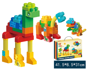 משחק הרכבה SQUARE BLOCKS עם חלקים אקורדיון  48 חלקים - משחקי הרכבה - התפתחות הילד - לגן ולבית / מבית HC 