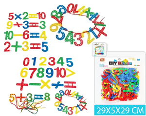 משחק השחלת מספרים - השקית בגודל 29X5X29 CM - משחקי הרכבה - התפתחות הילד - לגן ולבית / מבית HC 