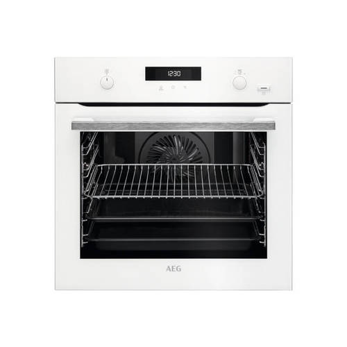 תנור פירוליטי בנוי דגם BPE255632W AEG בצבע זכוכית לבנה