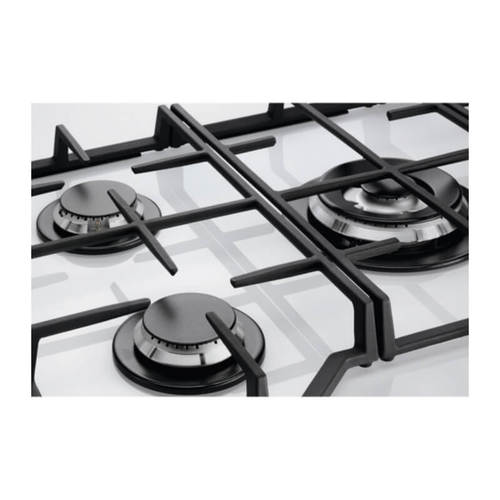כיריים גז 5 להבות דגם KGG7536W ELECTROLUX בצבע זכוכית לבנה