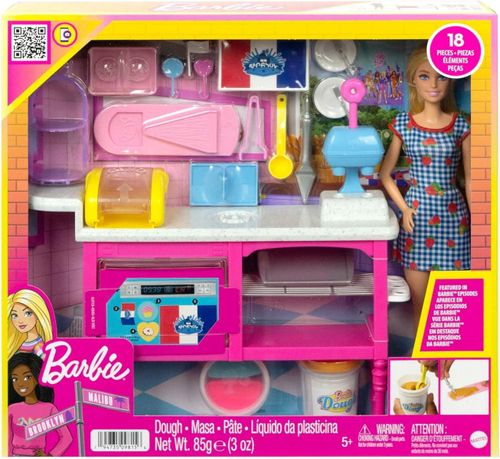 בובת ברבי + מטבח ואביזרים BARBIE HJY19