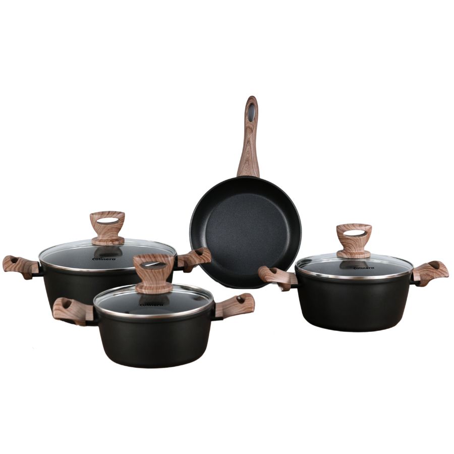 סט 7 חלקים קומפורט שחור סירים 18/20/24 מחבת 22 Y.C.031326