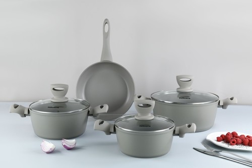 סט 7 חלקים קומפורט אפור סירים 18/20/24 מחבת 22 Y.C.031333