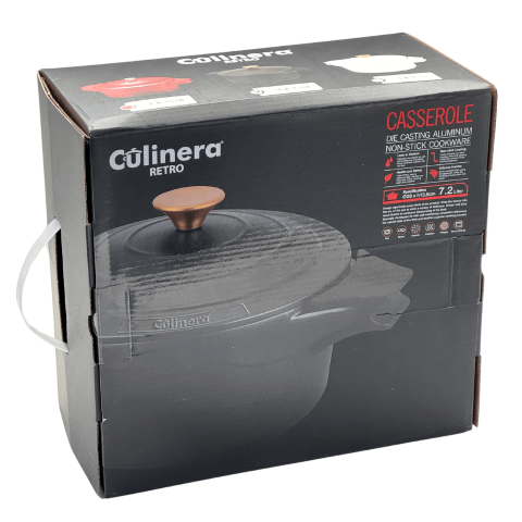 סיר יציקת אלומניום 28 שחור RETRO Y.C.031210