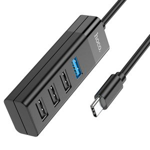 מפצל   Hoco HB25 Type-c to USB3+USB2 X3 USB 4 in 1