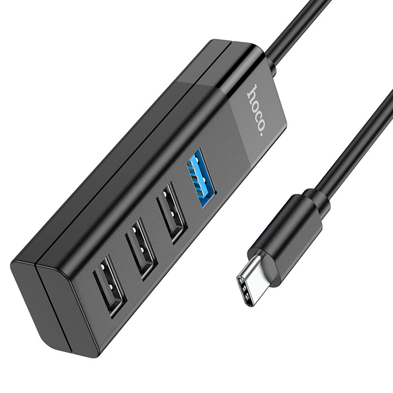 מפצל   Hoco HB25 Type-c to USB3+USB2 X3 USB 4 in 1