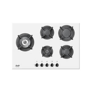כיריים גז 5 להבות דגם SHG755W SAUTER בצבע זכוכית לבנה