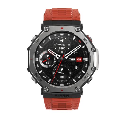 שעון חכם AMAZFIT דגם TREX 3 צבע כתום / לבה