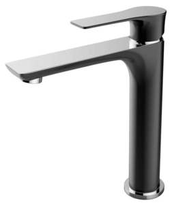 ברז פרח ROBIN שחור/כרום בינוני AQUILA PREMIUM