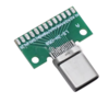 שקע USB-C 3.1 מולחם על מעגל מודפס 24 פינים