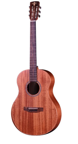 גיטרה אקוסטית מוגברת GRAND MINO ALM בצבע חום כהה +תיק מרופד מבית CRAFTER