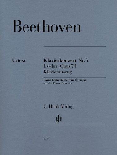 ספר תווים Ludwig van Beethoven Piano Concerto no. 5 E flat major op. 73
