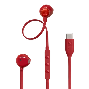 אוזניות JBL TUNE 305C - TYPE C בצבע אדום 