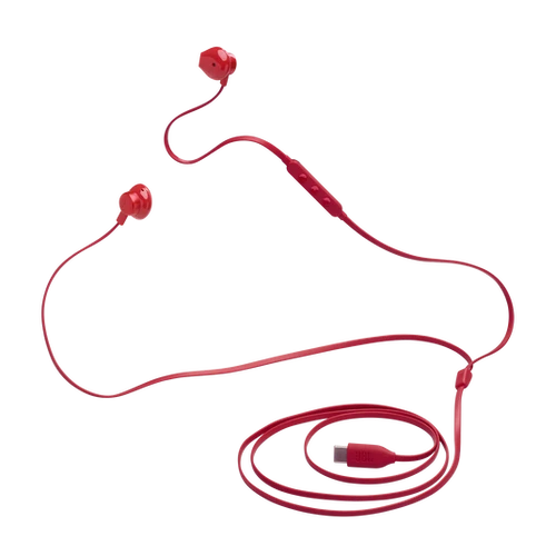 אוזניות JBL TUNE 305C - TYPE C בצבע אדום 