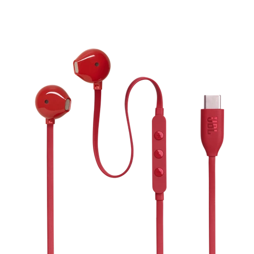 אוזניות JBL TUNE 305C - TYPE C בצבע אדום 