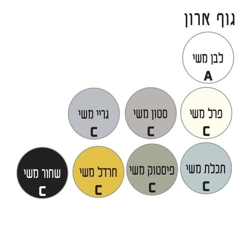 ארון אמבטיה דגם ג'סי - JESSIE מגירות ושילוב דלת עם משטח עליון בוצ'ר 26 מ