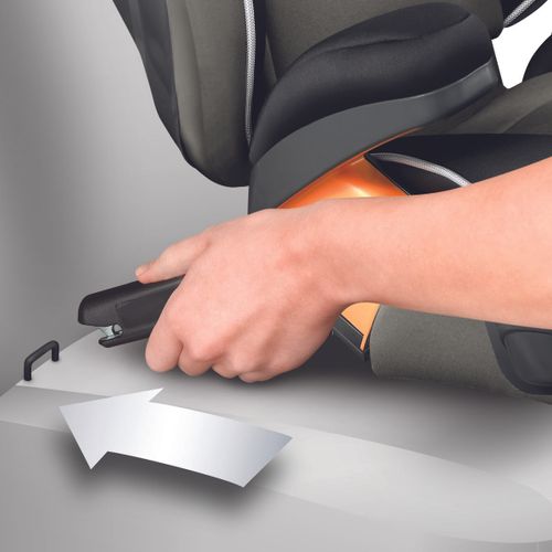 בוסטר קידפיט קלירטקס פלוס Kidfit Cleartex Plus עם ריפוד נטול כימיכלים, איזופיקס ומתקני כוס גמישים - אפור Drift